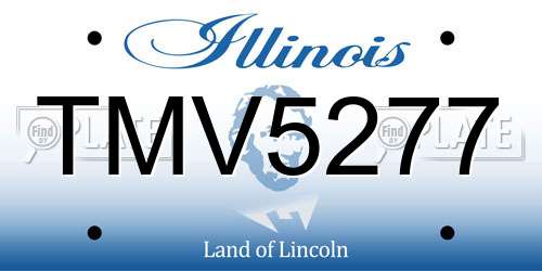 TMV5277 Illinois License Plate