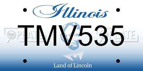TMV535 Illinois License Plate