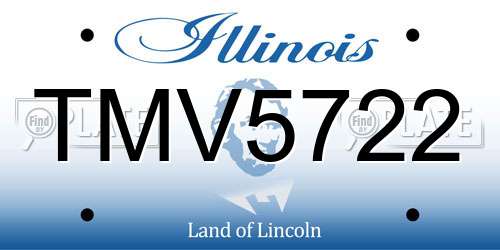 TMV5722 Illinois License Plate