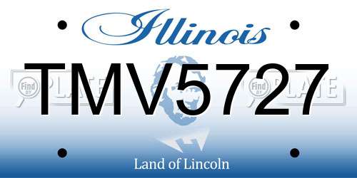 TMV5727 Illinois License Plate