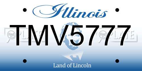 TMV5777 Illinois License Plate