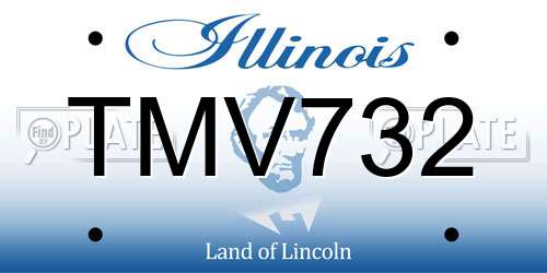 TMV732 Illinois License Plate