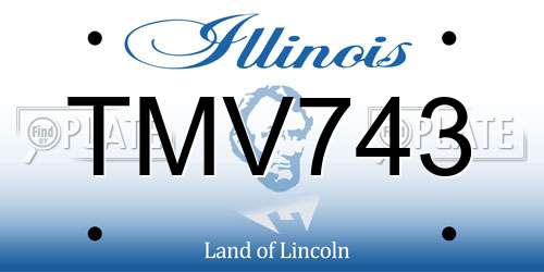 TMV743 Illinois License Plate