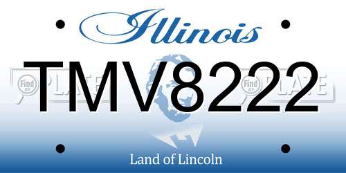 TMV8222 Illinois License Plate
