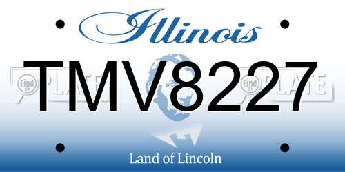 TMV8227 Illinois License Plate