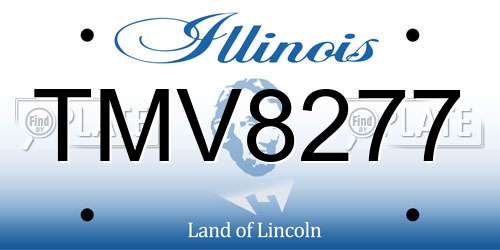 TMV8277 Illinois License Plate