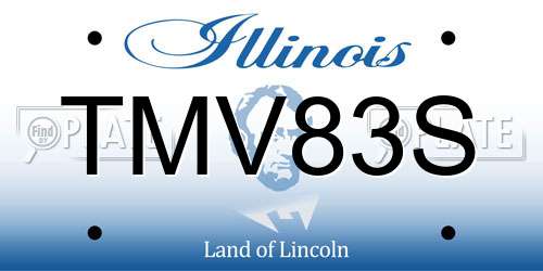 TMV83S Illinois License Plate