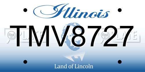 TMV8727 Illinois License Plate
