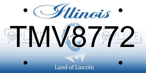 TMV8772 Illinois License Plate