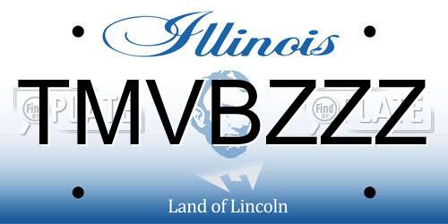 TMVBZZZ Illinois License Plate