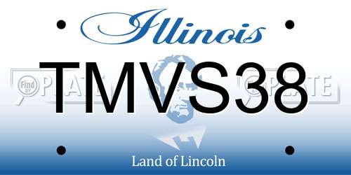 TMVS38 Illinois License Plate