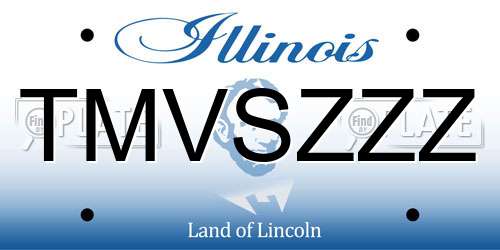 TMVSZZZ Illinois License Plate