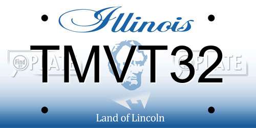 TMVT32 Illinois License Plate