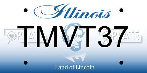 TMVT37 Illinois License Plate