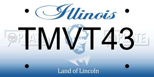 TMVT43 Illinois License Plate
