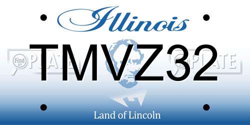 TMVZ32 Illinois License Plate