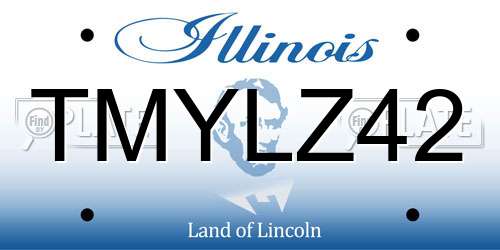 TMYLZ42 Illinois License Plate