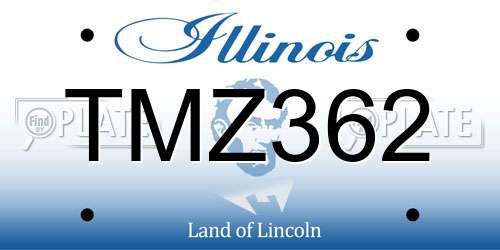 TMZ362 Illinois License Plate
