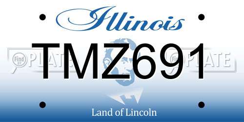 TMZ691 Illinois License Plate