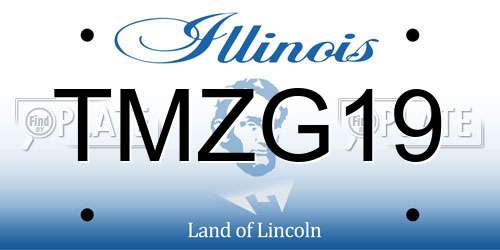 TMZG19 Illinois License Plate
