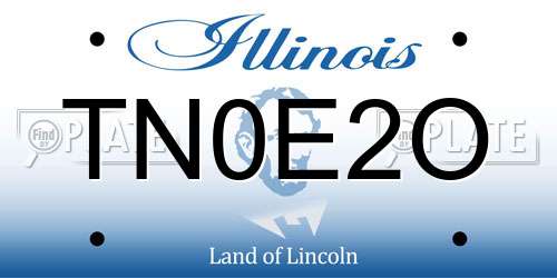 TN0E2O Illinois License Plate