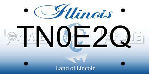 TN0E2Q Illinois License Plate