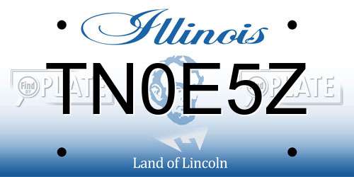 TN0E5Z Illinois License Plate