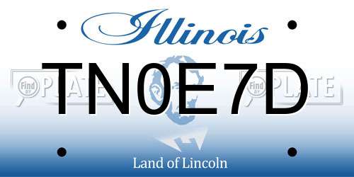 TN0E7D Illinois License Plate