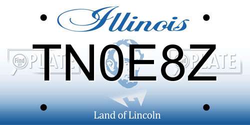 TN0E8Z Illinois License Plate