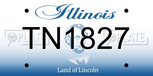TN1827 Illinois License Plate