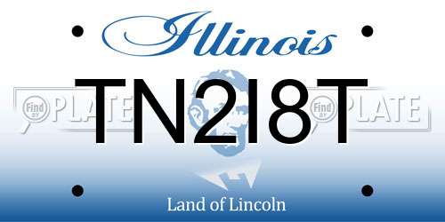 TN2I8T Illinois License Plate