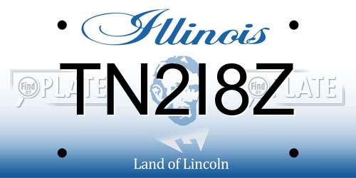 TN2I8Z Illinois License Plate