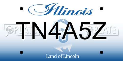 TN4A5Z Illinois License Plate