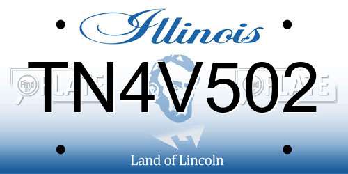 TN4V502 Illinois License Plate