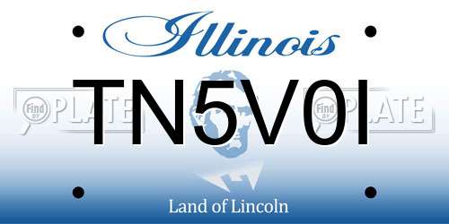 TN5V0I Illinois License Plate