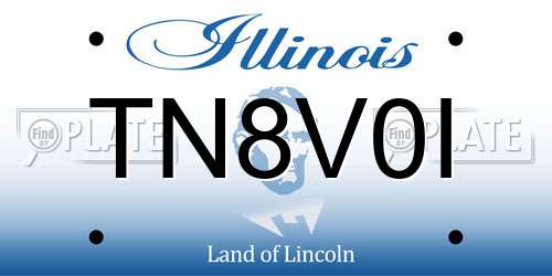 TN8V0I Illinois License Plate