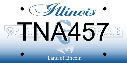 TNA457 Illinois License Plate