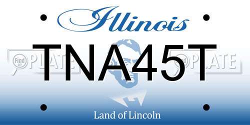 TNA45T Illinois License Plate