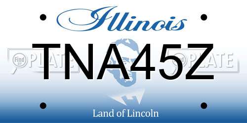 TNA45Z Illinois License Plate