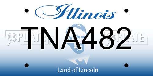 TNA482 Illinois License Plate