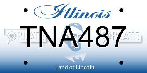 TNA487 Illinois License Plate