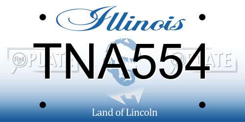 TNA554 Illinois License Plate