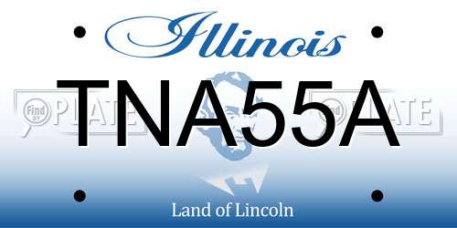TNA55A Illinois License Plate