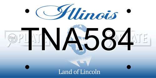 TNA584 Illinois License Plate