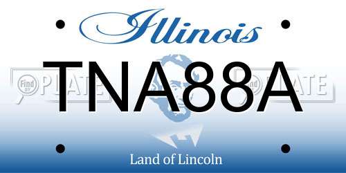 TNA88A Illinois License Plate
