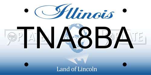TNA8BA Illinois License Plate