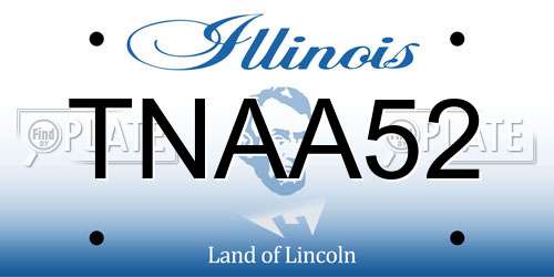 TNAA52 Illinois License Plate