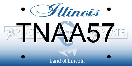 TNAA57 Illinois License Plate