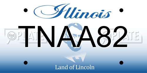 TNAA82 Illinois License Plate