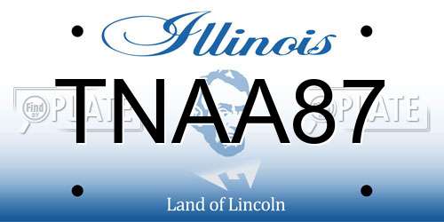 TNAA87 Illinois License Plate